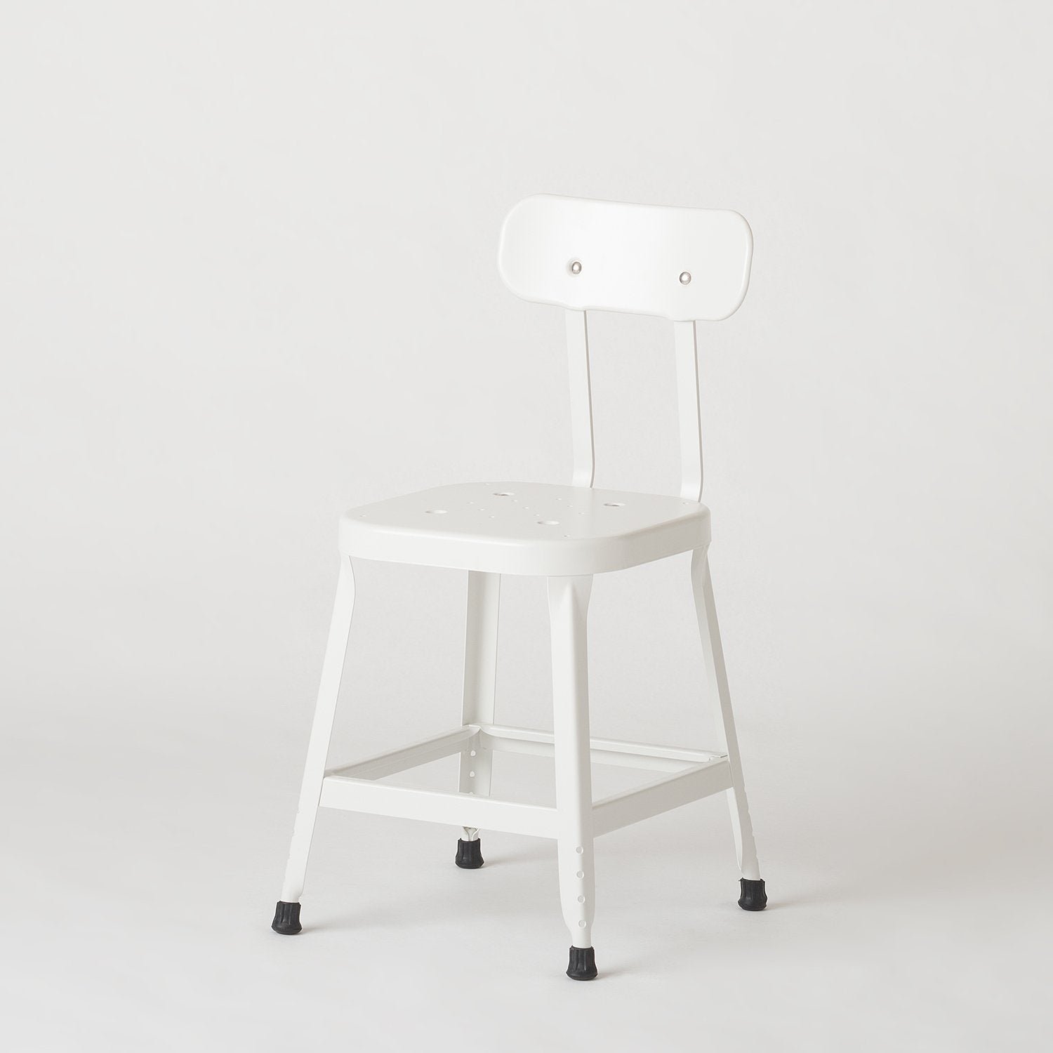 Open Schoolhouse Utility Stool 18"::factory white::hover in zoom modal