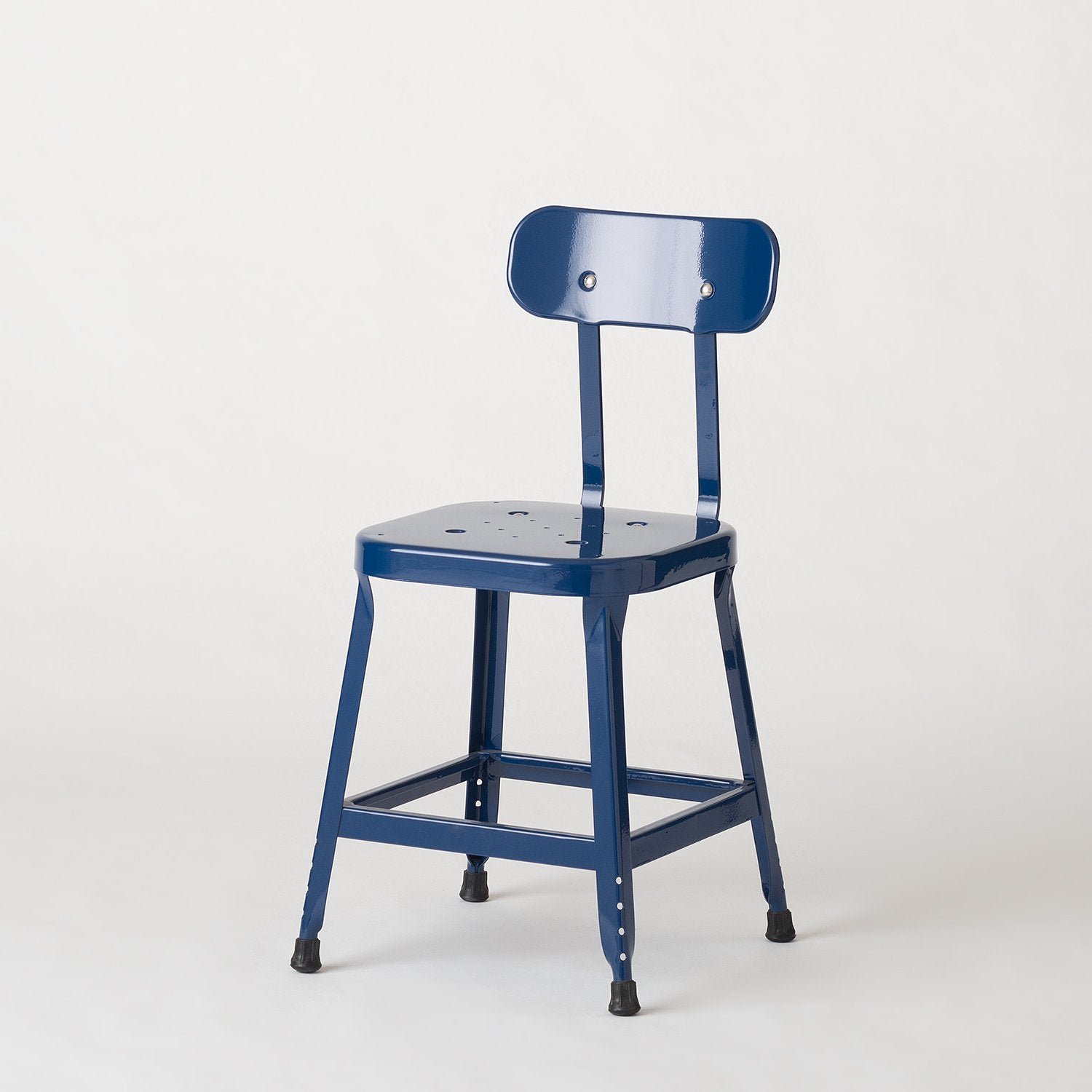 Open Schoolhouse Utility Stool 18"::navy blue::hover in zoom modal
