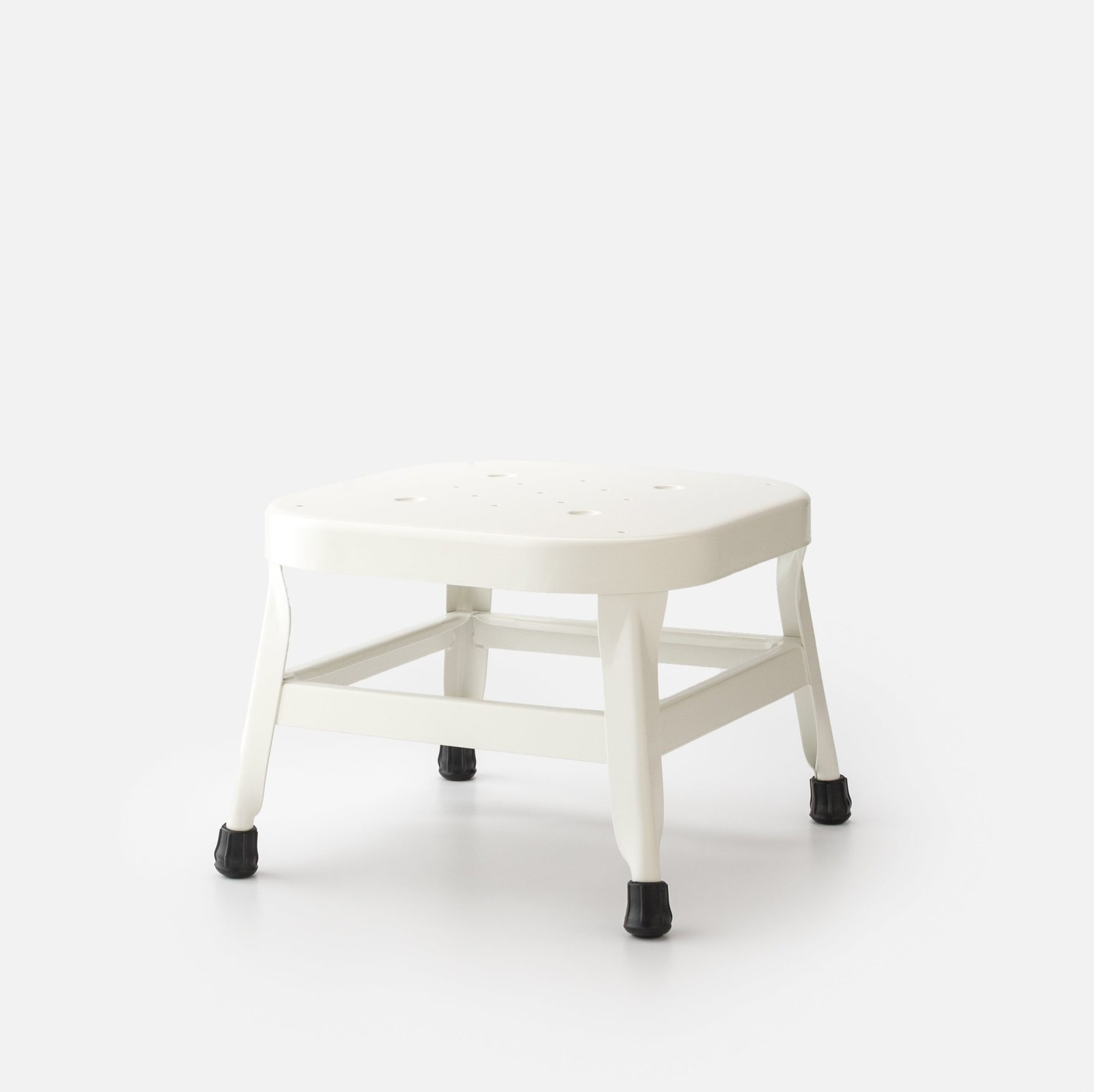 Open Schoolhouse Utility Stool 10"::Factory White::Main in zoom modal