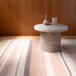 Open Striped Wool Flatweave Rug:Hover in zoom modal