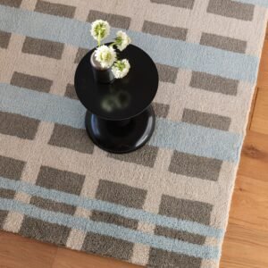 Open Network Tufted Wool Rug::network tufted-sky::hover in zoom modal