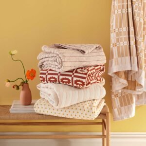 Open Diamond Ticking Quilt::diamond ticking olive::hover in zoom modal