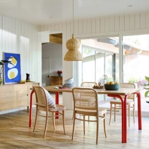 Open Forma Dining Table::Persimmon-Satin::hover in zoom modal