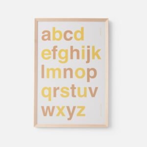Open Alphabet Print::Yellow + Tan::Main in zoom modal