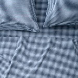 Open Gingham Sheet Set::navy::main in zoom modal