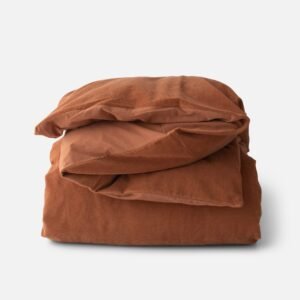 Open Patchwork Corduroy Duvet Cover::tawny::main in zoom modal