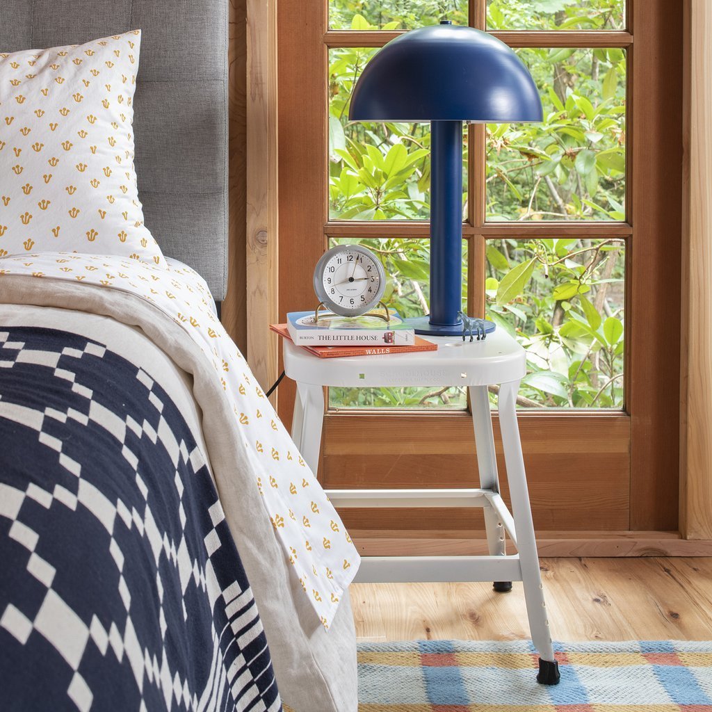 Open Schoolhouse Utility Stool 18"::Satin Black::Hover in zoom modal