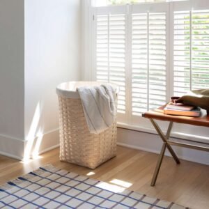 Open Cotton Grid Flatweave Rug::Brick::Hover in zoom modal