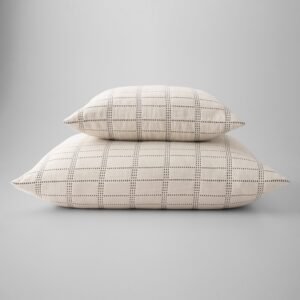 Open Grid Stitch Pillow::White::Hover in zoom modal