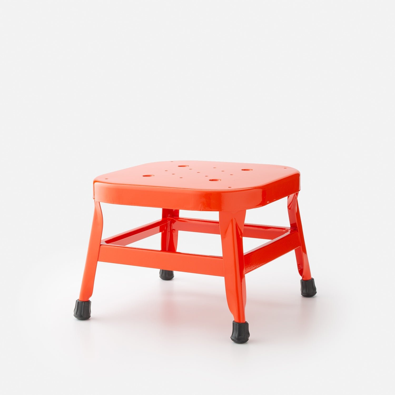 Open Schoolhouse Utility Stool 10"::Persimmon::Main in zoom modal