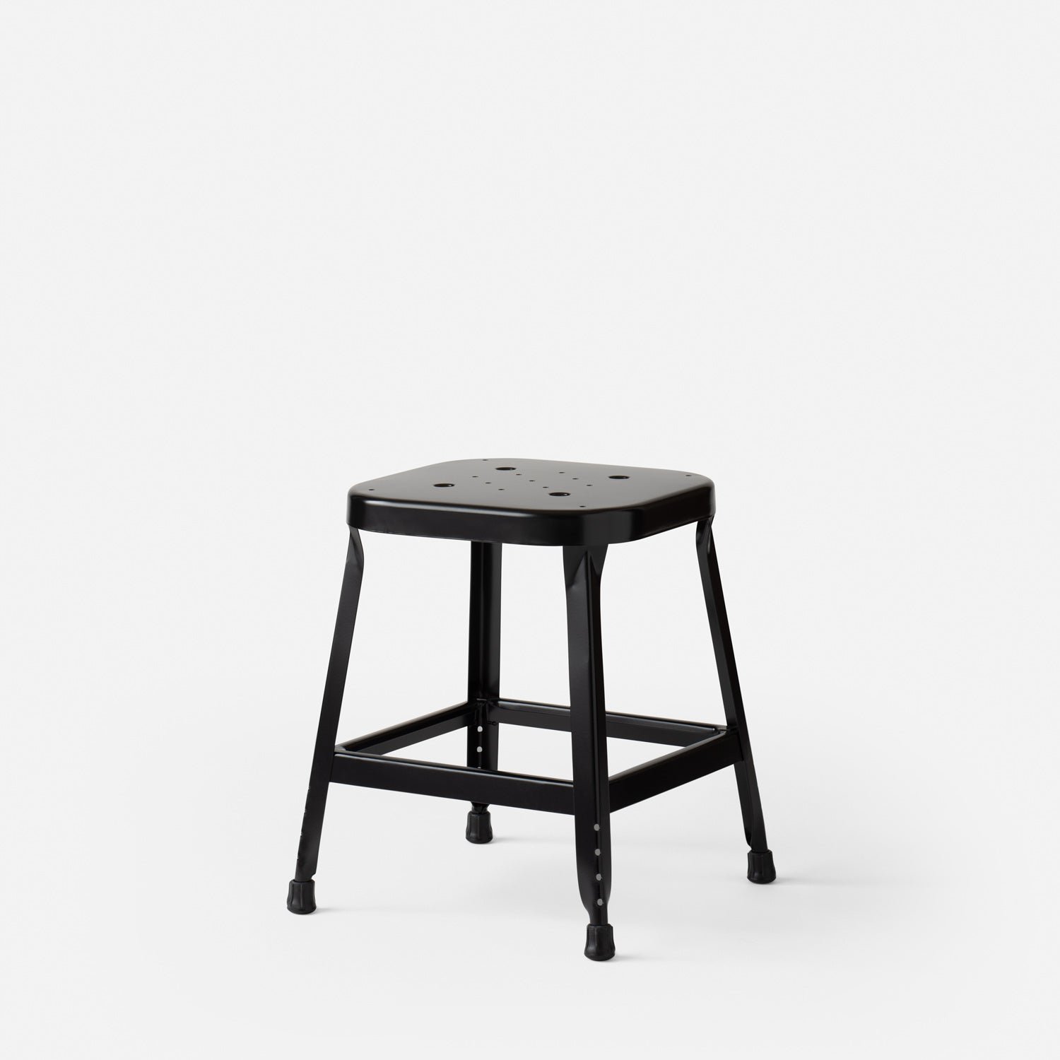 Open Schoolhouse Utility Stool 18"::Satin Black::Main in zoom modal