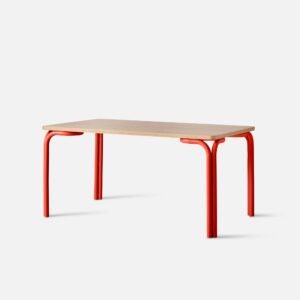 Open Forma Dining Table::Persimmon-Satin::main in zoom modal